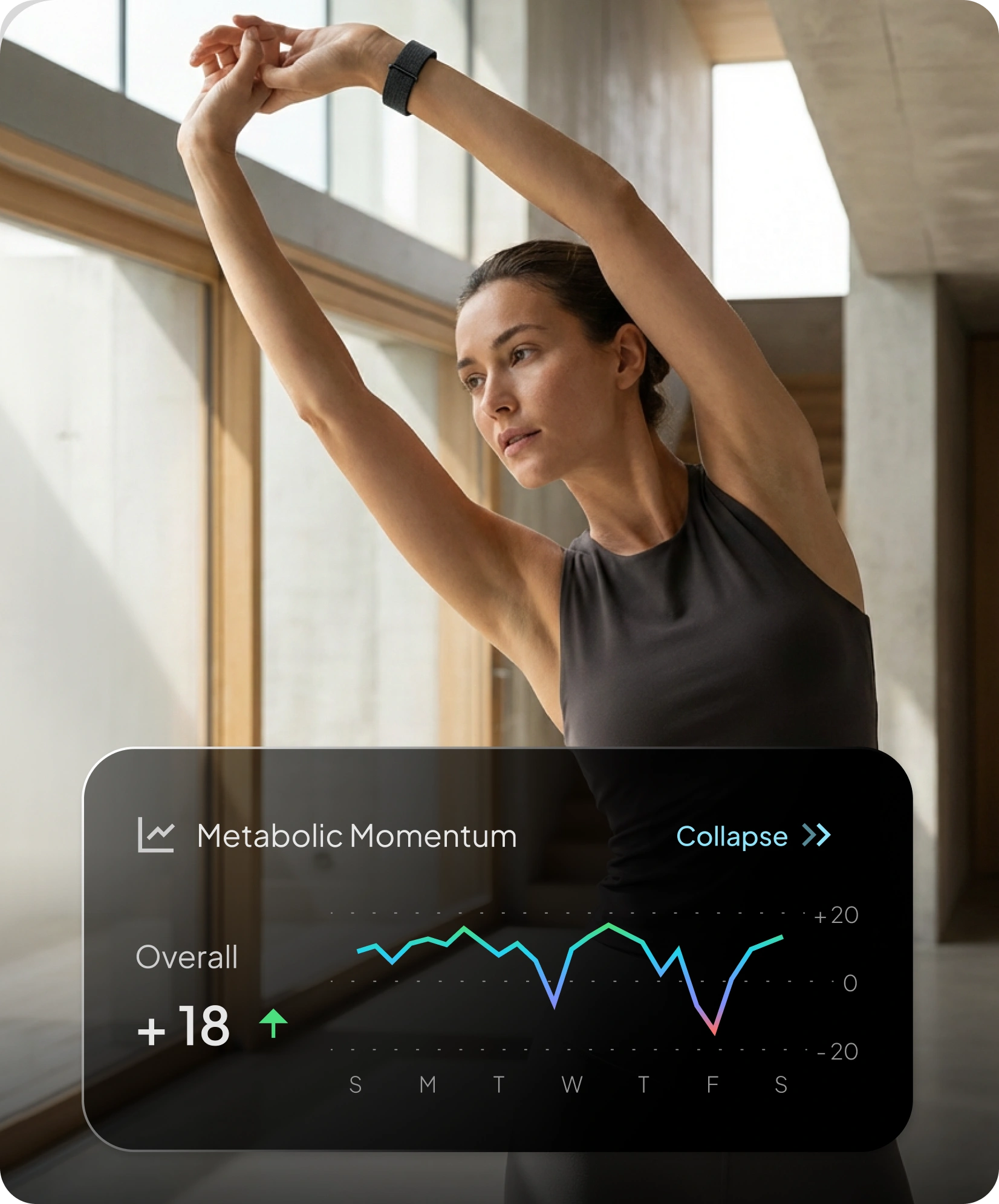 Hume app showing a shifting health trend alert